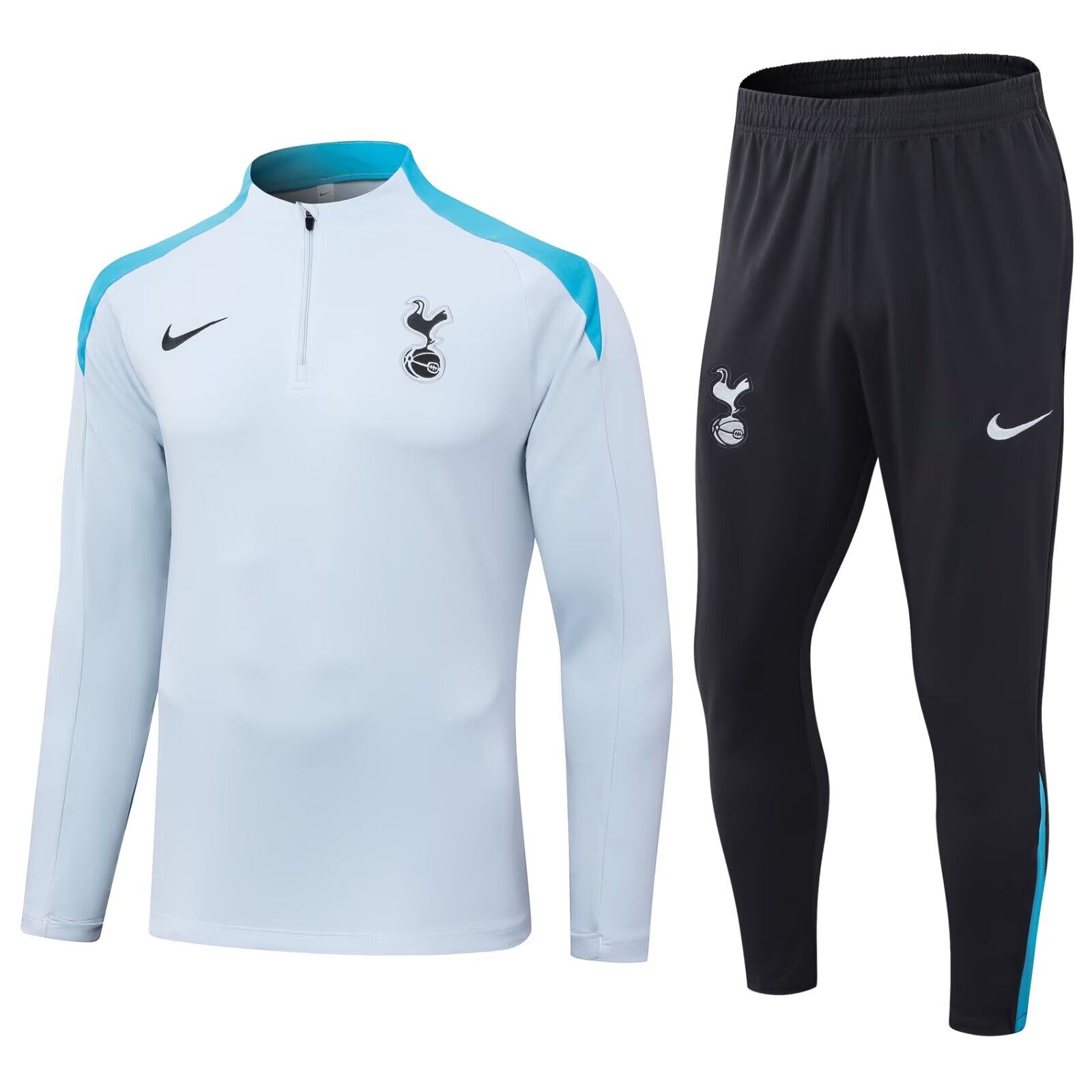 AAA Quality Tottenham 24/25 Tracksuit - Light Grey Blue